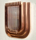 Vintage Art Deco Copper   Glass Rod Wall Ceiling Fixture Sconces Ship Light Lamp