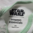 Amazon Essentials Star Wars Grogu Baby Sleeper Gown 6 Months Long Sleeve