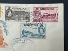 Gibraltar 1953 Qeii Issues  132-137 Two Cachet Fdcs 5b103