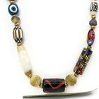 Antique Italian African Trade Bead Necklace Glass Wood Stone Etc 