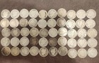 Lot Of 50  1 Roll  90  Silver Barber Dimes 1892-1916 Circulated Coins
