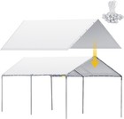 12 X 20 Ft Heavy Duty Carport Canopy Waterproof Garage Car Shelter Tarp Tent    