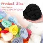 Wool Roving Yarn  150g 5 3oz Felting Wool Pure Roving Yarn  Black
