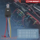 4 Pack 5 Pin   Wire Heavy Duty Car Auto Relay 12v 40 Amp Waterproof Plug Socket
