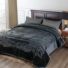 Floral Embossed Korean Mink Fleece Blanket Thick Warm Winter Bed Blanket 3 5-9lb