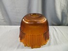 Brooke Crescent Dome Shaped Amber Glass Lamp Shade W  Ribbed Design 