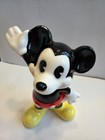 Vintage Walt Disney Productions Japan Ceramic Mickey Mouse Figurine Waving
