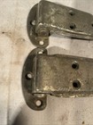 Antique Ice Box Refrigerator Door Hinges Vintage Chrome Lot Of 2 Rounded End
