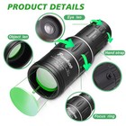 16x52 Monocular Telescope High Powered For Adults  2023 Power Prism Compact M   