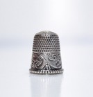 Rare Antique Sterling Silver Simons Brothers Marked Thimble Size 10