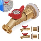 Brass Rain Barrel Spigot 3 4  Quarter Turn Ball Valve Spigot   Bulkhead Fitting