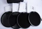 Paul C  Buff 7    Standard Reflector Grids  set Of 4  W padded Case Euc