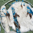 Vintage Native American Dream Catcher Mandala Handmade Southwestern Fur