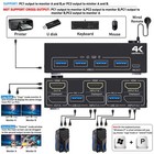 Dual Monitor Kvm Switch 4k 60hz Hdmi dp Usb 3 0 Switch Extended Display 2 Mon   