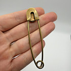 Victorian Antique Pink Rose Glass Safety Pin