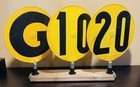 1960   s Era Vintage Football Sideline Yard Markers -    g  10  20  30  40  50    Set 