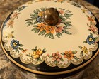 Vintage Daher Decorated Ware Floral Tin Round Storage Canister Made In England