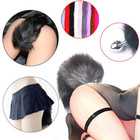 Christmas Faux Fur Animal Furry Cat Ears Headband Fox Tail Set Cosplay Costume
