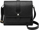 Fossil Kinley Small Leather Crossbody Bag Black Envelope Purse With Straps New