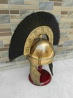 Medieval Antique Roman Helmet Engraved Armor Knight Replica With Plume Decor New