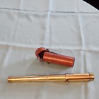 Brass Spyglass Telescope W  Leather Case Japan 13in 