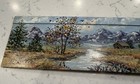 Vintage Hand Painted Hand Saw Signed By Artist Mountain Stream Farm Barn Scene 