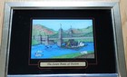 Vtg The Swan Boats Of Boston Framed Decorative Mirror Souvenir  23 X 11 