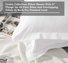 European Square Pillow Shams Set Of 2 White 600 Thread Count Egyptian Cotton