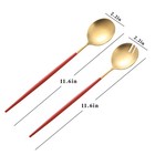 Zerophilo 18 10 Stainless Steel Salad Servers Set - Spoon   Fork 11 4  Matte Fin