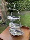 Silver Plated Epns 3 Tier Oyster Stand With Dishes C1920 14  Height Vgc 