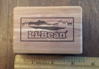 Lot Of 10   Ll Bean Cedar Wood Block - Lake Embossed Scene