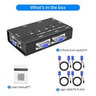 Vga Kvm Switch  Yinker 4 Port Usb Vga Kvm Switch W 4 Kvm Cables   3 Usb Hubs For