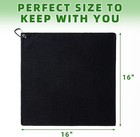3 Pack Golf Towels 16  X 16   With Carabiner Clip microfiber Fabric