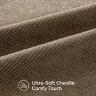 Pack Of 2 Decorative Chenille Throw Pillow Covers With Twill Cushion Covers For