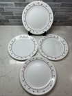 Corelle Burgundy Rose 8 5    Luncheon salad dessert Plate pink   Burgundy set Of 4