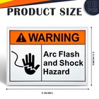 Forrafun 10 Pack Warning Arc Flash And 5 X 3 5 Inches  Orange  White  Black