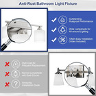 Bathroom Lighting Fixtures Over Mirror Brushed Nickel  Anti-rust 3-light Bathroo