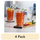  4 Pack  Mainstays Gallant Glass Drinkware Set  16 2 Oz  8-piece Freeships 