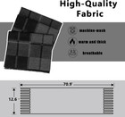 Mens Plaid Scarf Winter Warm Soft Cashmere Feel Tartan Tassels Cold Weather