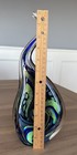 John Mcdonald - Meridian Art Glass - 12    Dichroic Flame Sculpture Signed