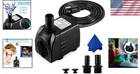 Compact 400gph Fountain Pump With 6 5ft Cord - Ideal For Fish Tanks   Fountains