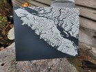 Vancouver Island Topographic Map    West Coast Wall Art