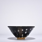 7 china Antique Song Dynasty Jian Kiln Porcelain Black Speckle Bamboo Hat Bowl