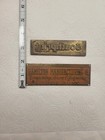 Vtg Brass Tag For Hamilton Letterpress Tray Printers Drawer  solid Brass Adv Pcs