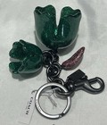 Nwt Coach Glitter Resin Tea Rose Flower Key Fob Keychain Bag Charm