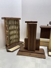 Vintage 50 s-60 s  Trophy Parts Metal  Wood  Plastic   Marble Large Lot Of 9