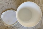 Clean Small White Plastic Bucket W snug Fitting Lid