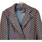 Boden Women 10 Blazer Jacket Polka Dot 2 Buttons Fringe Trim Knit Wool Blend 36 