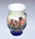 Antique Porcelain Toothpick Holder - Terrier - Dog