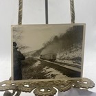 Vintage Steam Locomotive Passenger Train Railfan Photo 4x5 B w Gelatin Original
